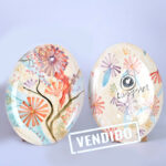 fuente fantasia ceramica esmaltada artesania contemporanea
